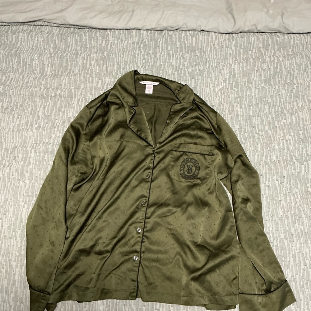 2-Piece Victoria's Secret Olive Pajama Top & Bottom